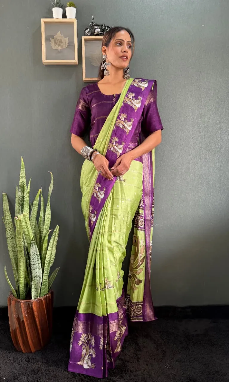 Festive Wear Silk Zip and Go Saree
