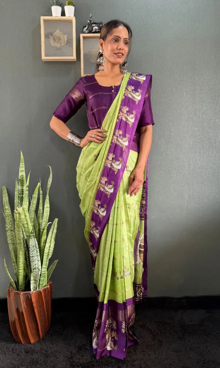 Festive Wear Silk Zip and Go Saree - Image 5