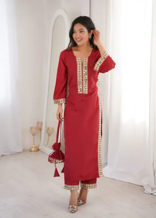 Hania Amir Inspired Mirror Co ord Set with Batwa