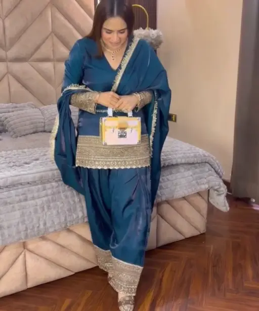 Navy Blue Farshi Salwar Suit