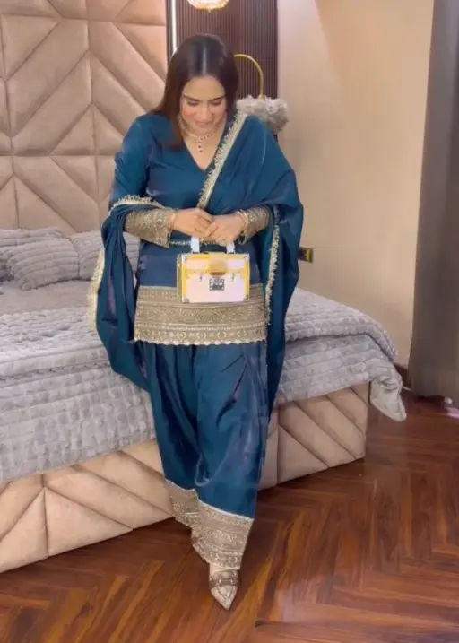 Navy Blue Farshi Salwar Suit