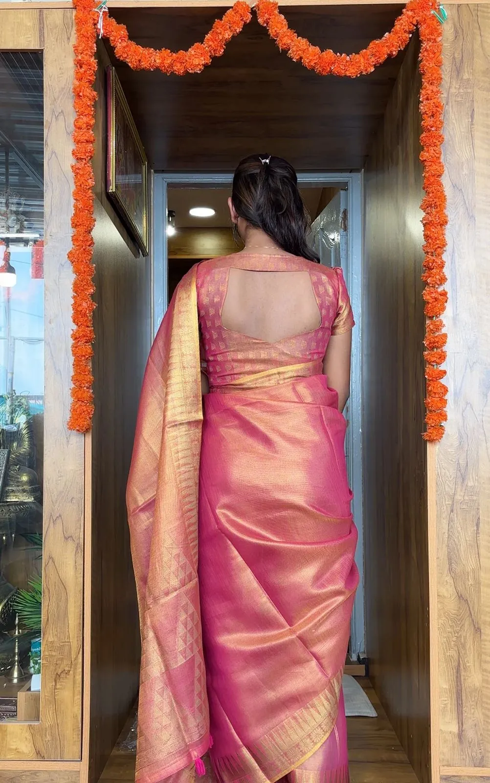 New Fancy Zip and Go Saree - Image 4