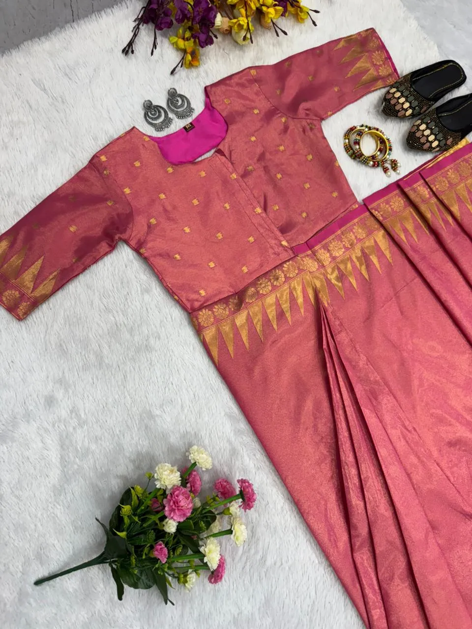 New Fancy Zip and Go Saree - Image 5