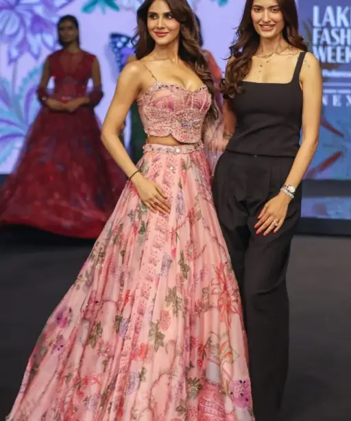 Peach Slit Cut Long Anarkali Dress