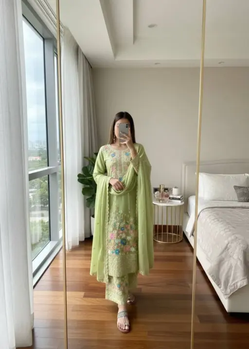 Pista Pakistani salwar Suit Set