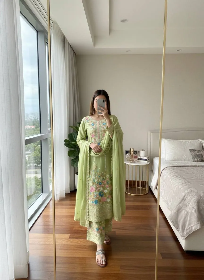 Pista Pakistani salwar Suit Set