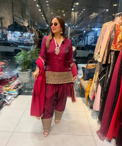 Red Farshi Salwar Suit