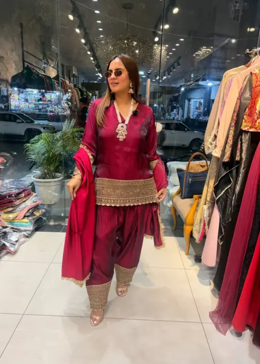 Red Farshi Salwar Suit