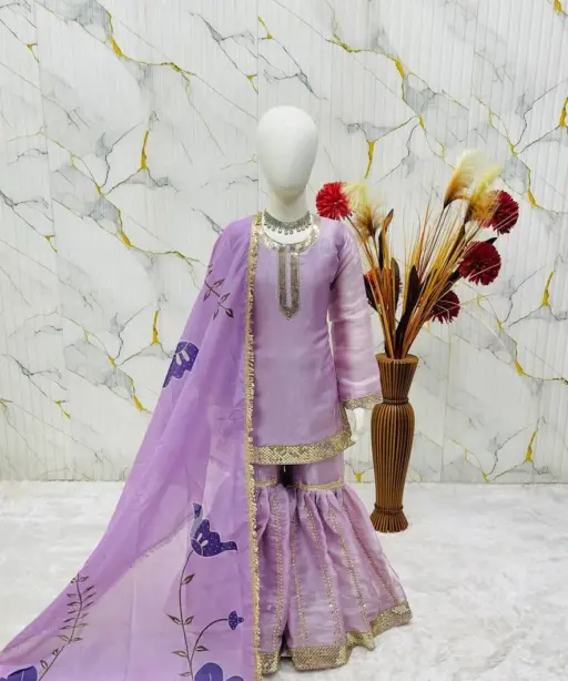 Small Girls Kids Sharara Suit for Eid
