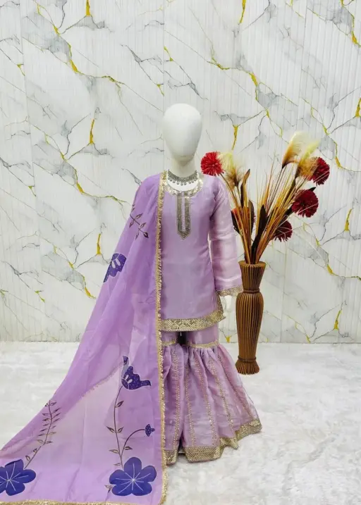 Small Girls Kids Sharara Suit for Eid