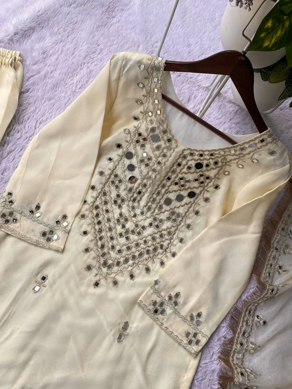 Stylish Mirror Plazzo Dress