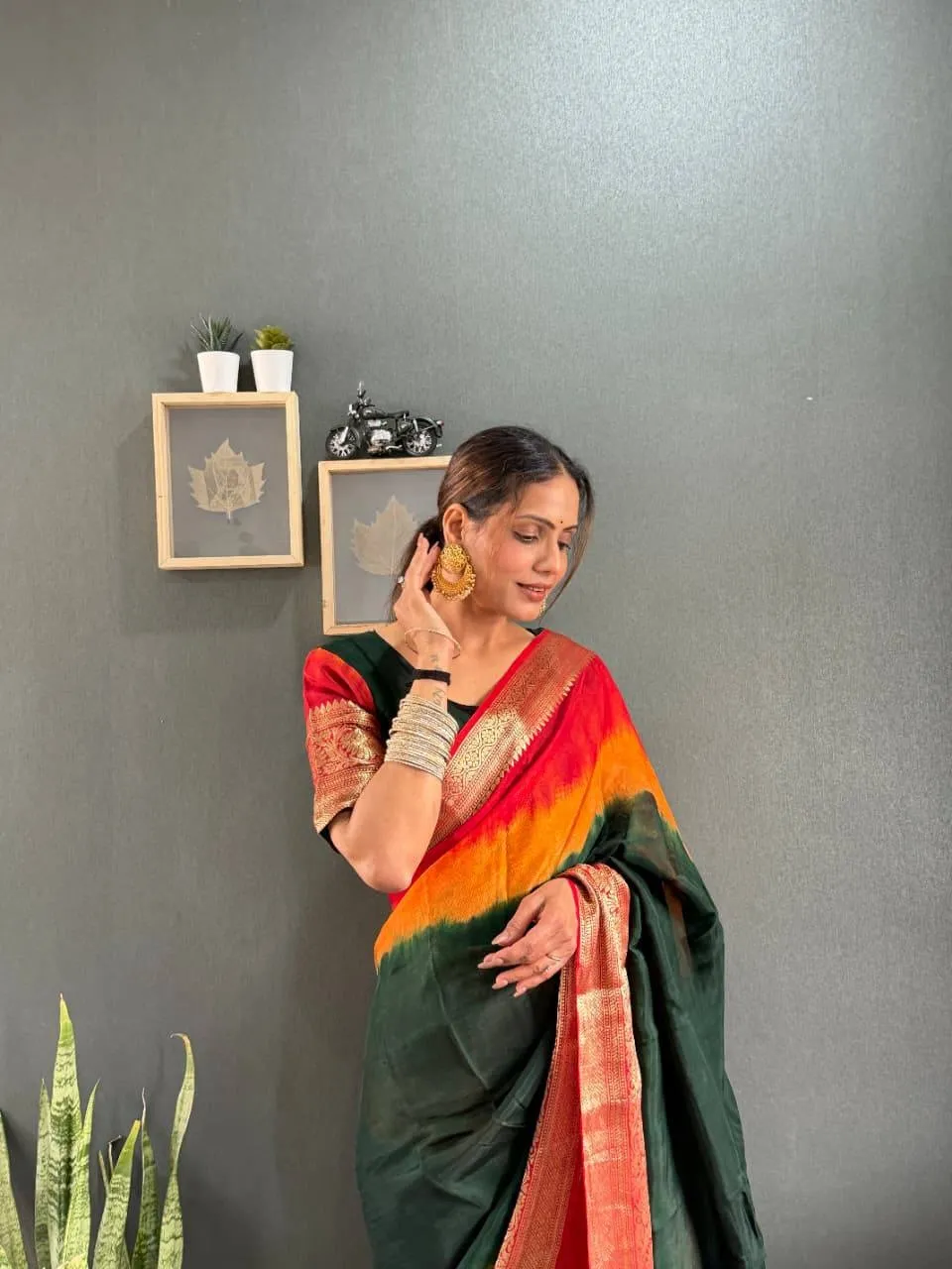 Zip and go Saree for Wedding in Silk - Image 2