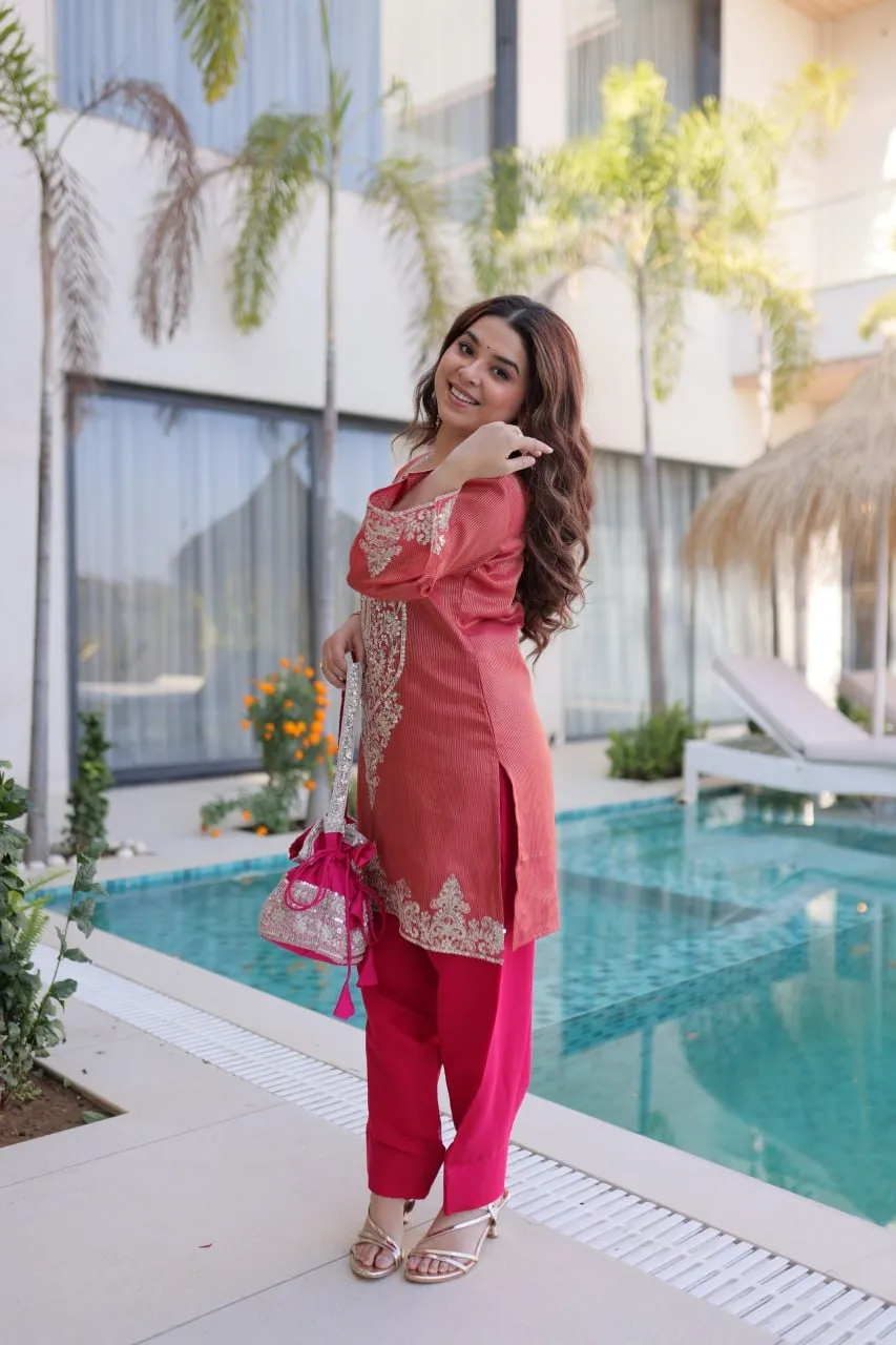 Bollywood Inspired Co ord Set with Batwa - Image 2