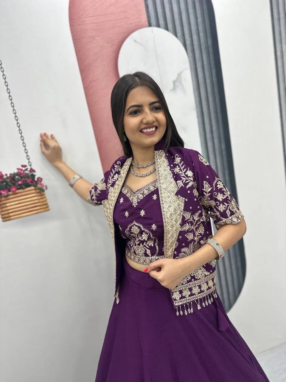 Green Cotton Printed Frill Kurti Frock - Image 4