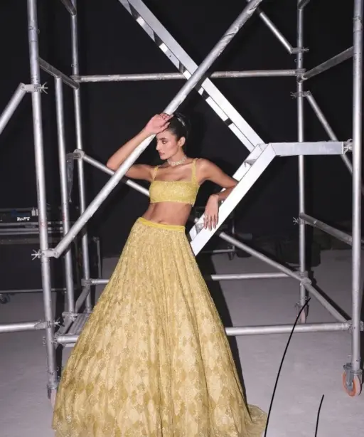 Haldi Function Special Yellow Sequence Lehenga Choli
