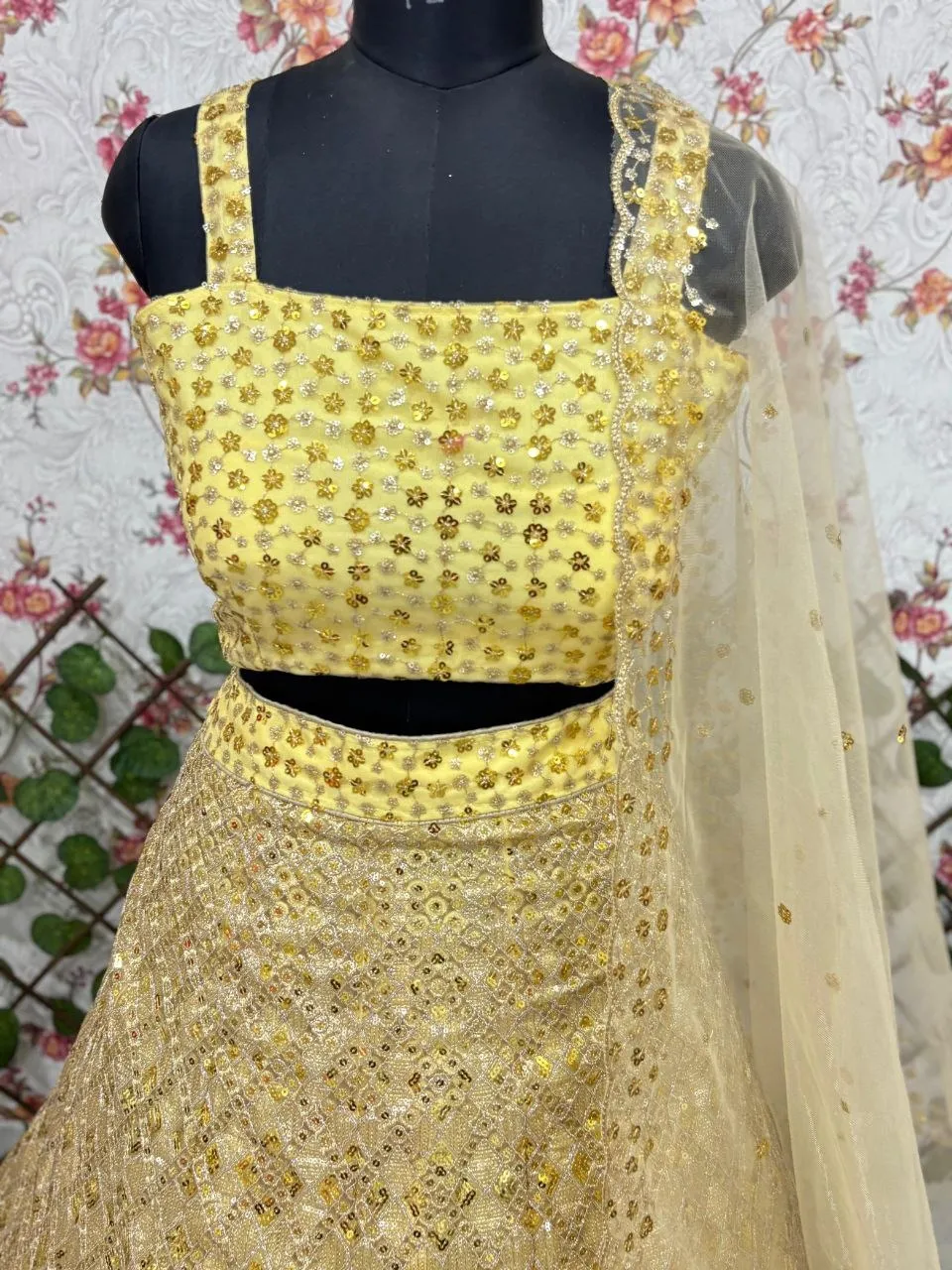 Haldi Function Special Yellow Sequence Lehenga Choli - Image 2