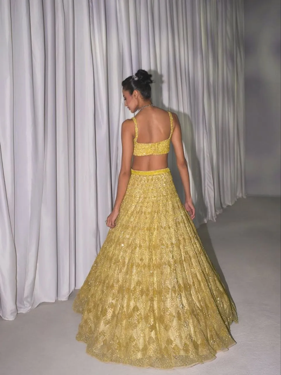 Haldi Function Special Yellow Sequence Lehenga Choli - Image 7