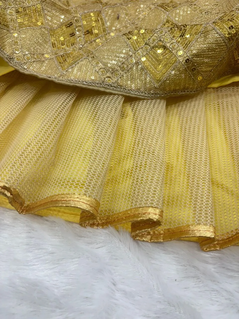 Haldi Function Special Yellow Sequence Lehenga Choli - Image 8