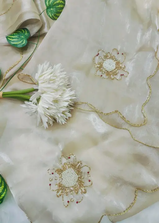 Jimi Chu Cut dana Handwork Saree