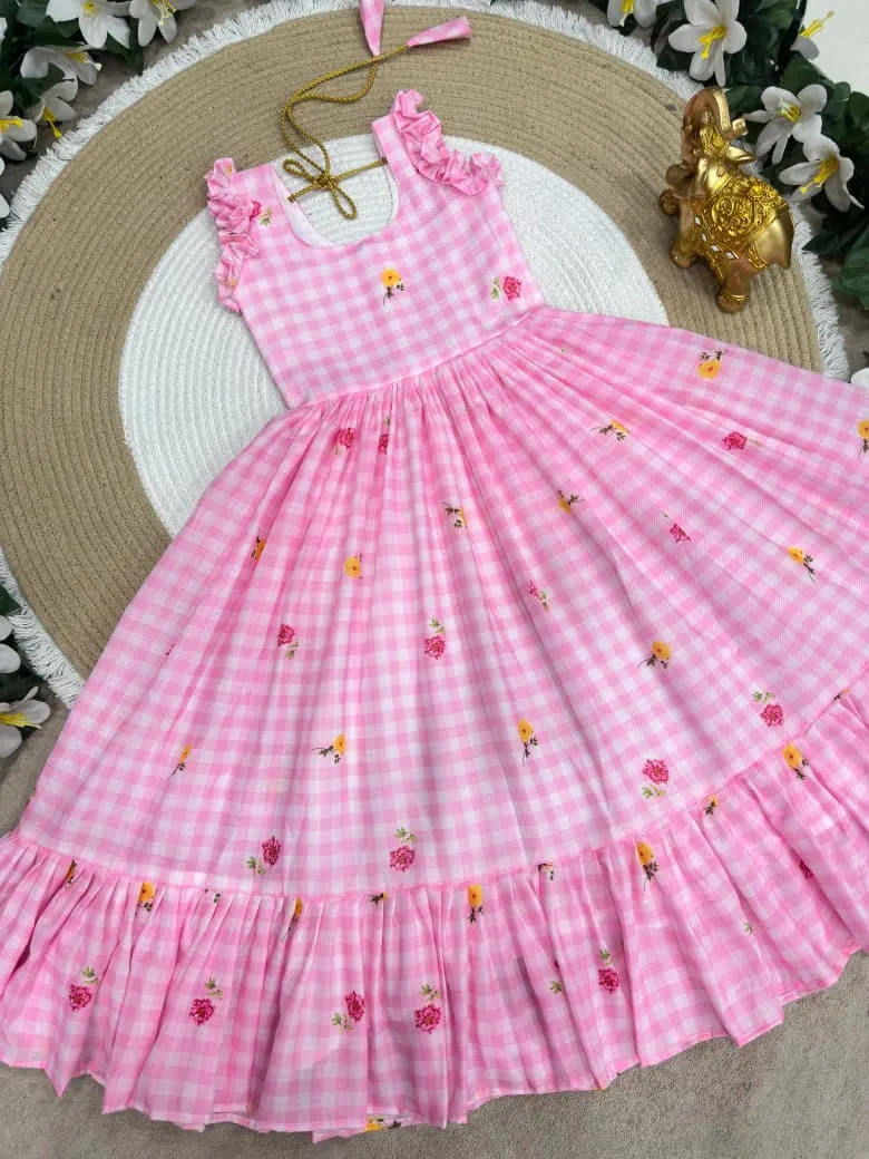 Mother Daughter Combo Midi Frock Designs - Image 2