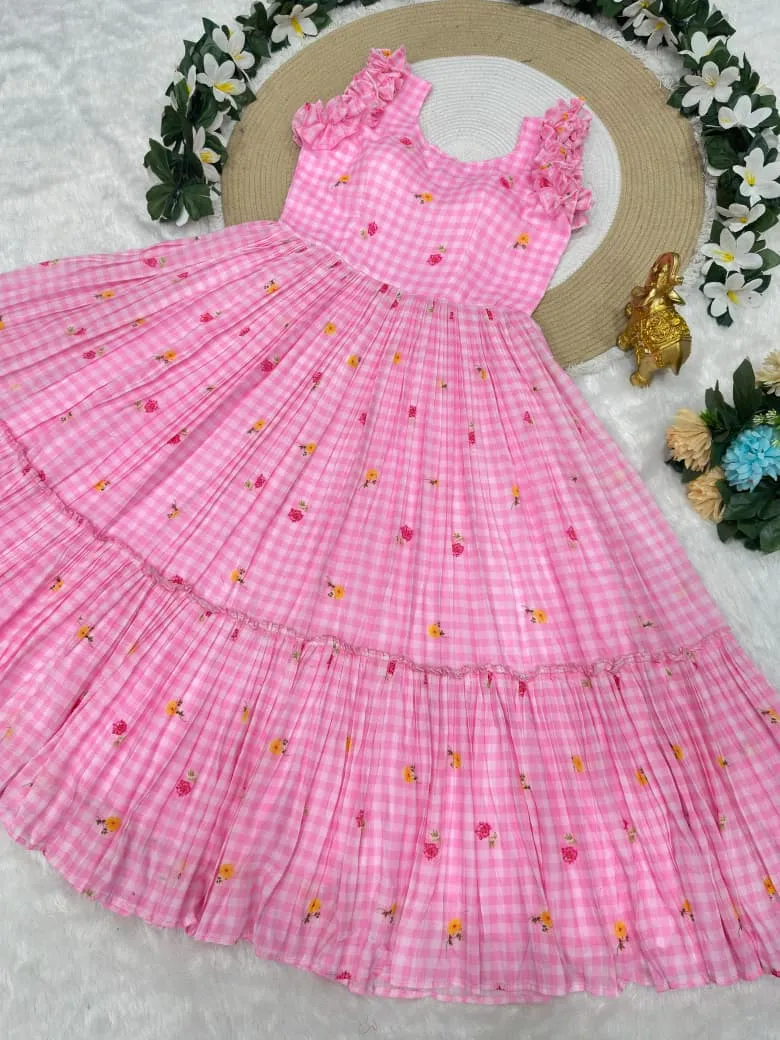 Mother Daughter Combo Midi Frock Designs - Image 3