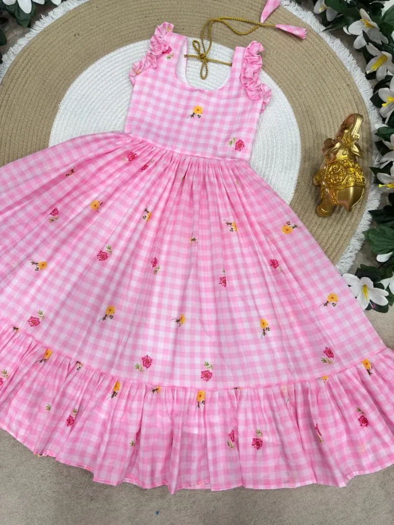 Mother Daughter Combo Midi Frock Designs - Image 6