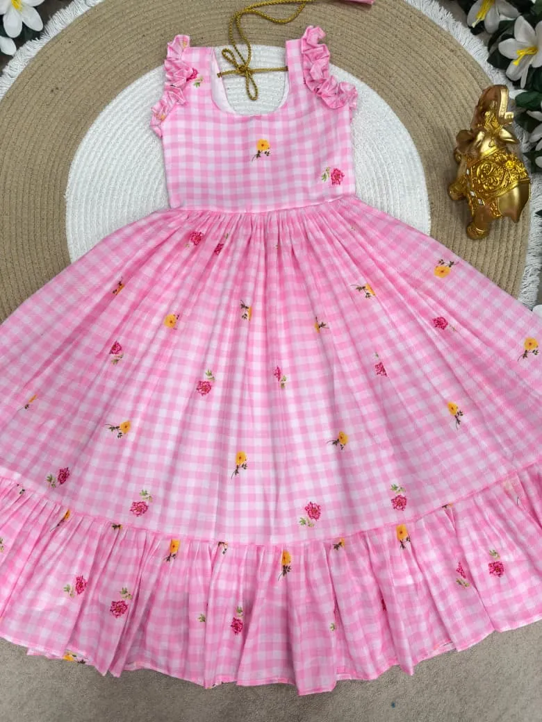 Mother Daughter Combo Midi Frock Designs - Image 7