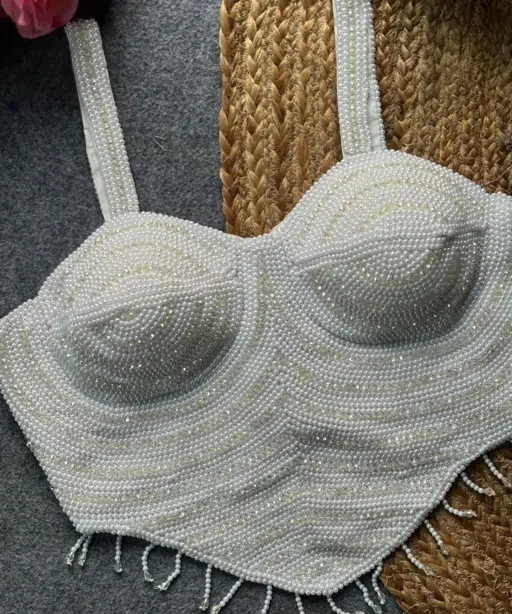 Readymade Blouse with Pearl Diamond