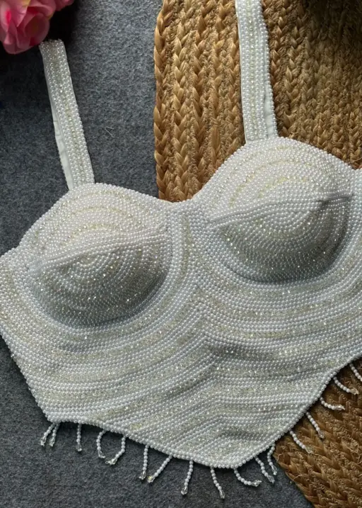 Readymade Blouse with Pearl Diamond