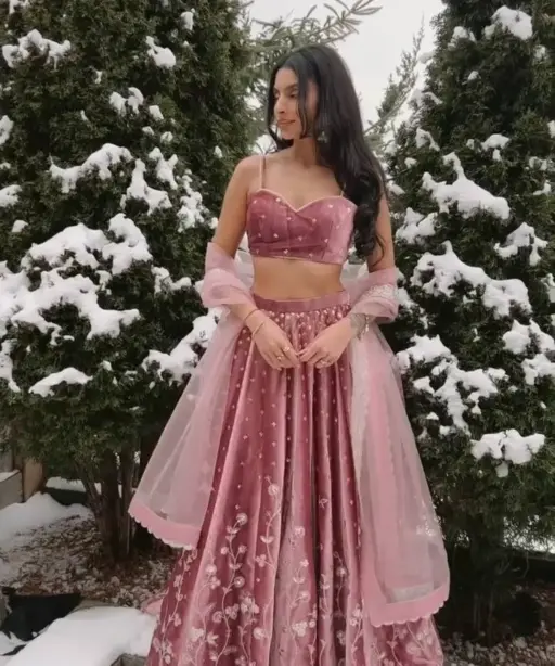 Beautiful Peach Lehenga Choli for Party