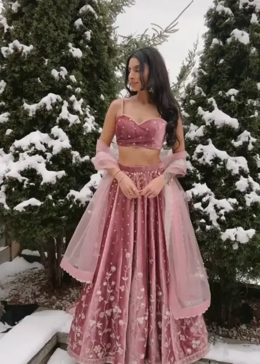 Beautiful Peach Lehenga Choli for Party