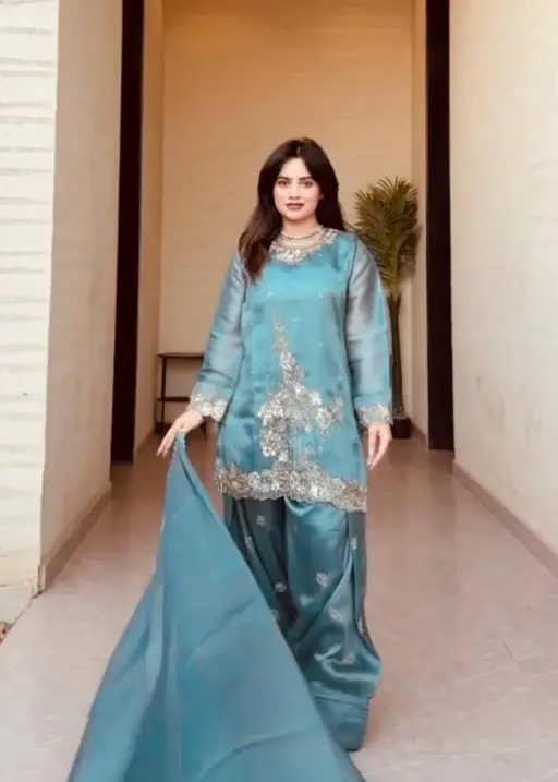 Pakistani Style Embroidery Farsi Salwar Suit