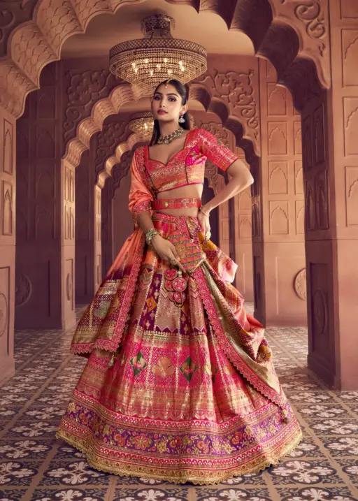 Banarasi Silk Bridal Lehenga for Wedding