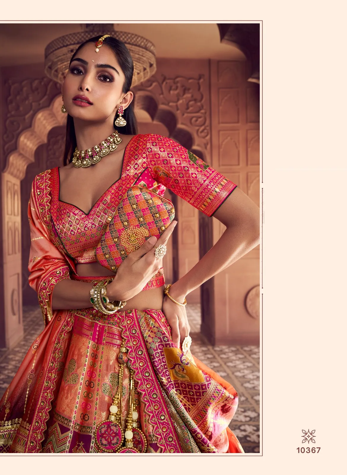 Banarasi Silk Bridal Lehenga for Wedding - Image 2
