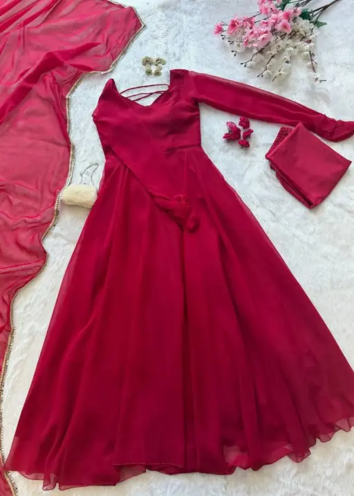Beautiful Red Anarkali Dress