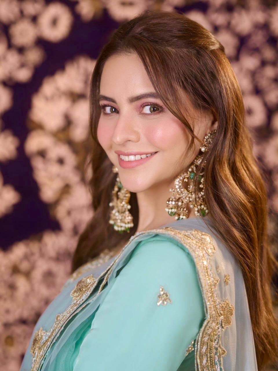 Aamna Sharif Inspired Blue Skirt Suit - Image 2