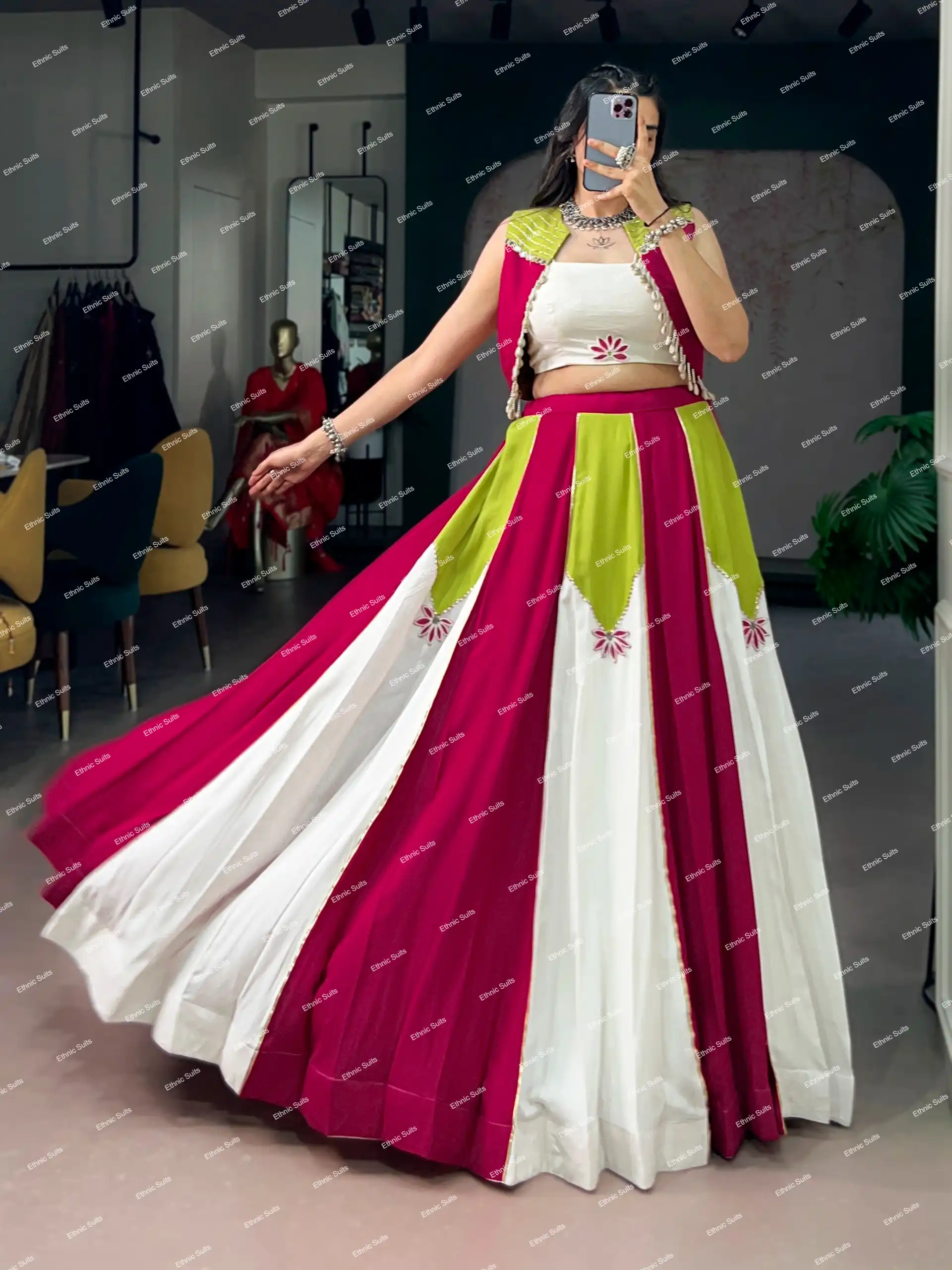 Designer Navratri Chaniya Choli for Girls - Image 2