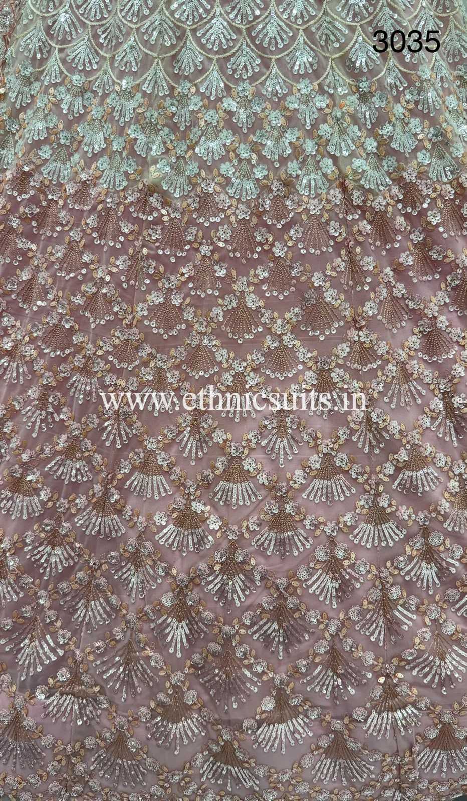 Baby Pink Bridal Net Bridesmaid Lehenga Choli - Image 5